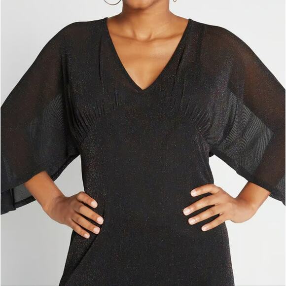 NEW Modcloth Promised You Heaven Mesh Sparkle V-Neck Midi Dress - Picture 3 of 10